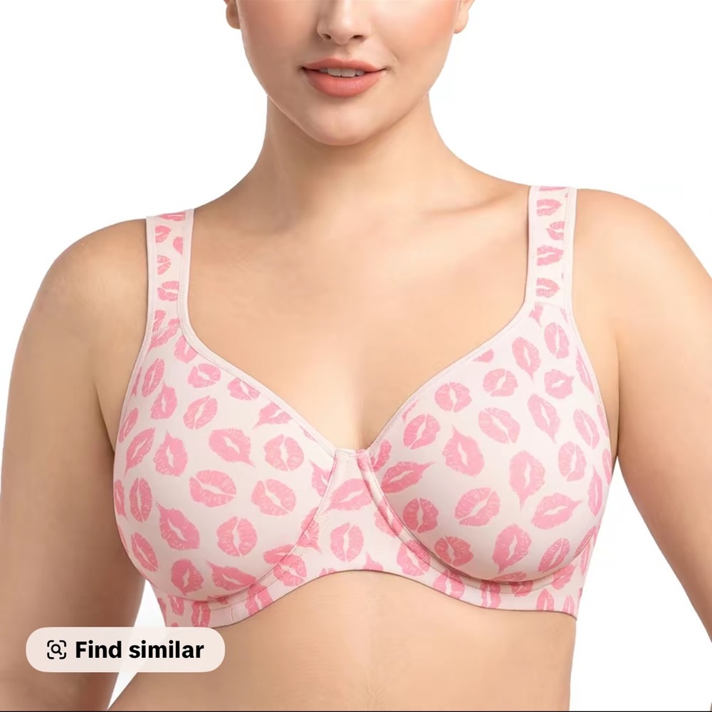 Chic Pink Lip Print Bra HsiaBrand New never worn
